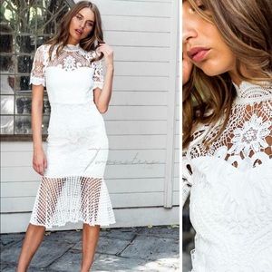 Jaus white lace dress